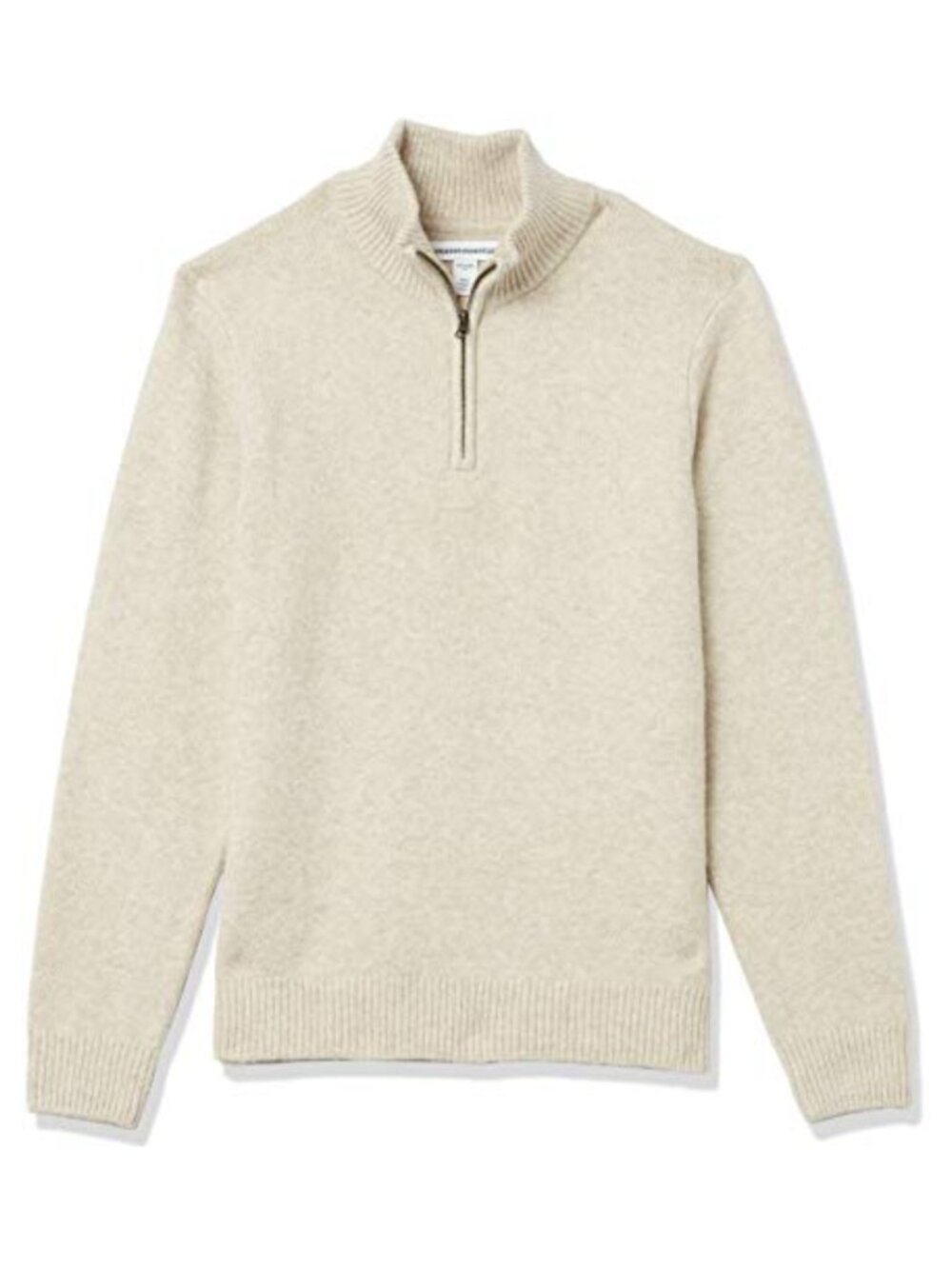 Men's Long Sleeve Quarter-Zip Sweater Cotton Blend Pullover